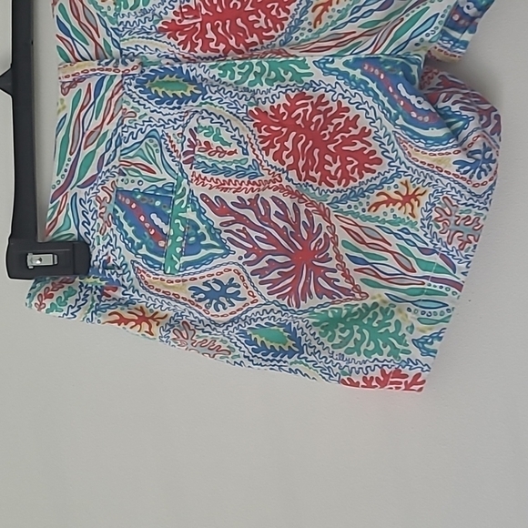 Lilly Pulitzer Callahan Shorts Multi Let Minnow Coral Blue Size 0 - Picture 11 of 15